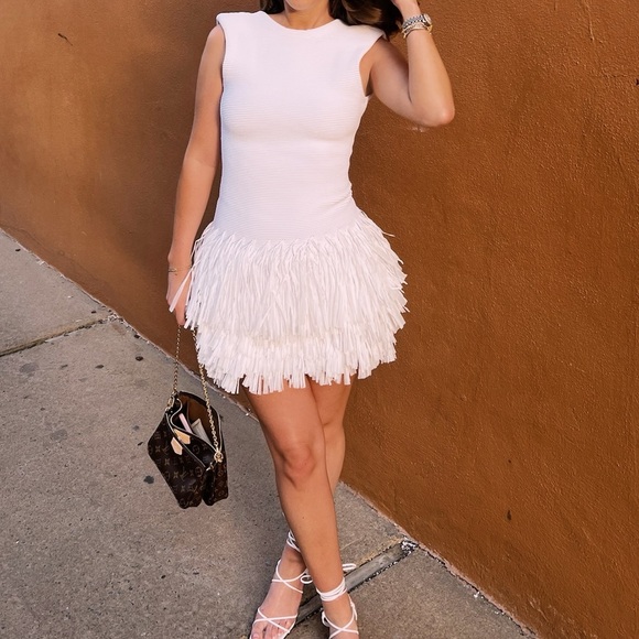 AJE Rushes Raffia Knit Dress - Picture 3 of 4